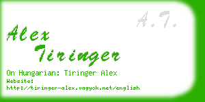 alex tiringer business card